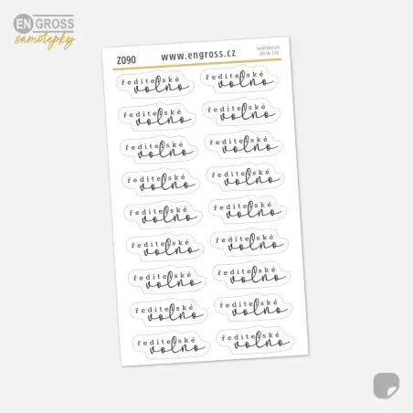 Textové samolepky do diáře - ředitelské volno.