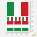 Nažehlovací potisk na oděvy - Italská vlajka 7 kusů.