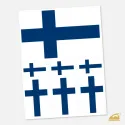Sada nažehlovacích finských vlajek k nažehlení na oděvy.
