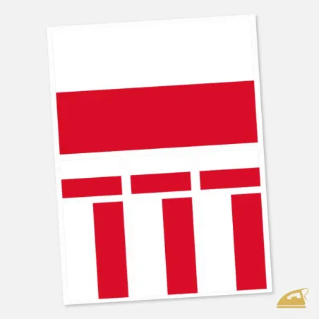 Nažehlovací vlajky Polsko - potisk na textil.