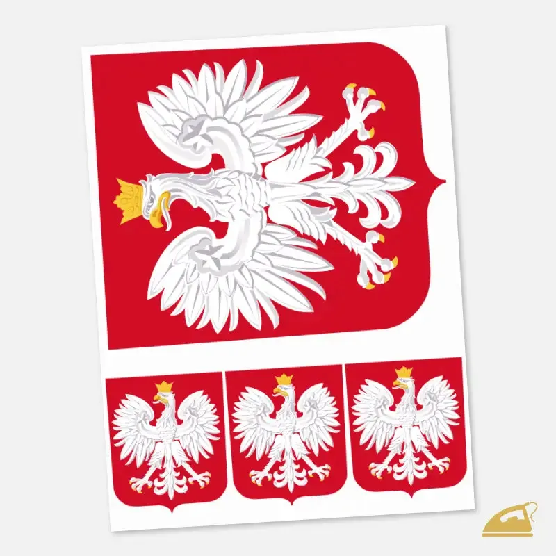Nažehlovačka na oblečení pro fandy Polska - Polský znak.