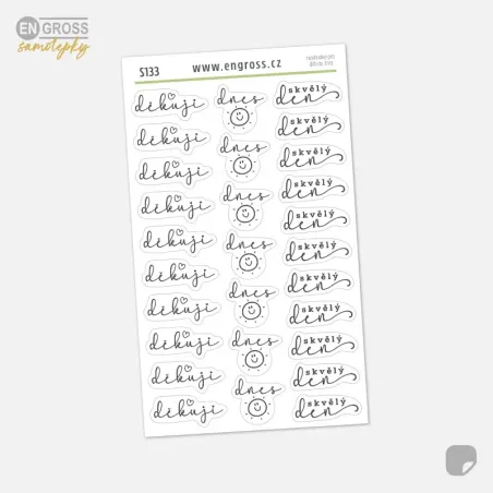 Samolepky Děkuji, Skvělý den