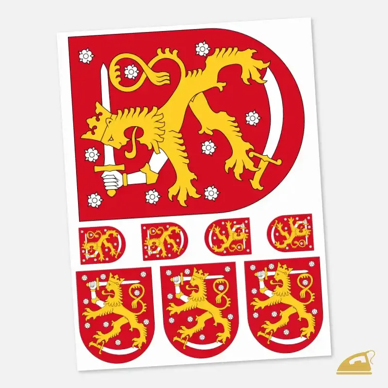 Nažehlovačka na oblečení pro fanoušky Finska - Finský státní znak.