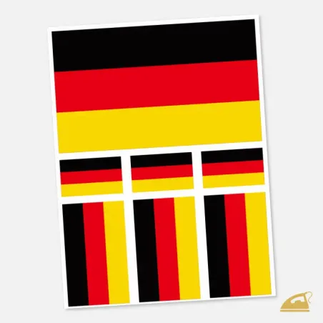 Nažehlovací potisk - vlajka Německo 7 kusů.