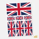 Nažehlovací potisk na textil - vlajky Velké Británie 7 ks.