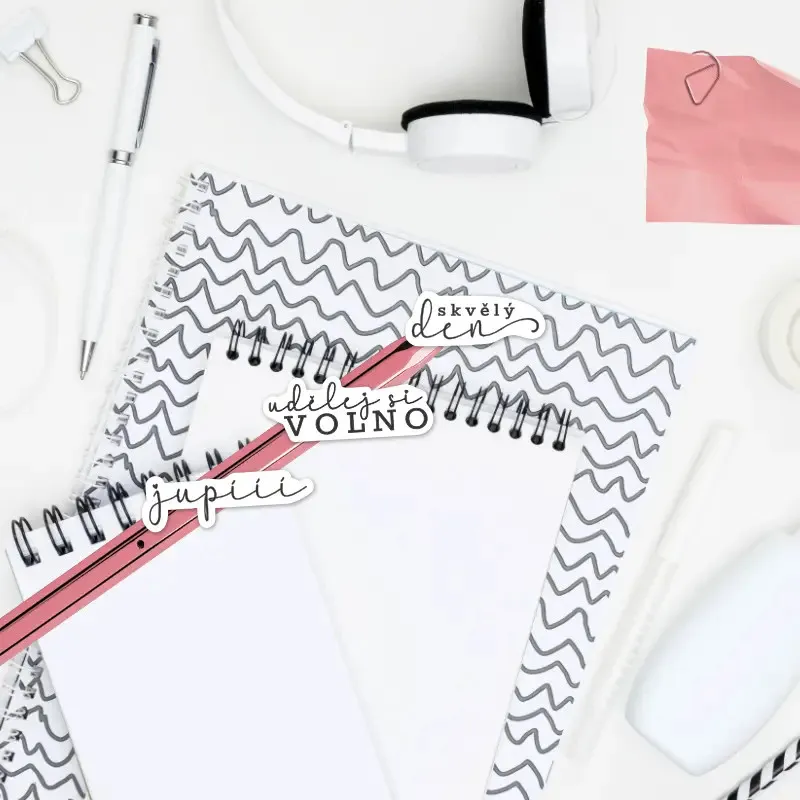 Plánovací Nálepky Udělej si volno, Jupí, Skvělý den.