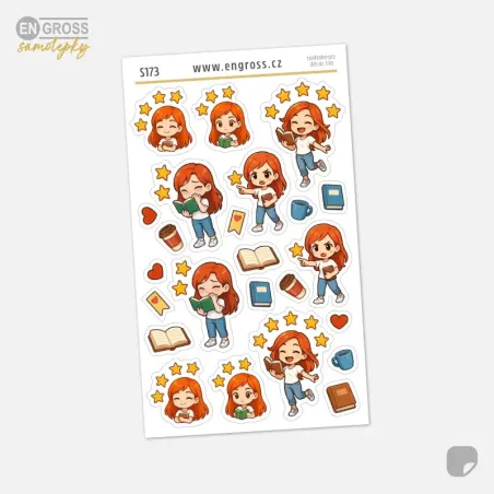 Mini samolepky do diáře a čtenářského deníku k hodnocení knih.