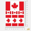 Potiskni si tričko kanadskou vlajkou, 7 ks na archu.
