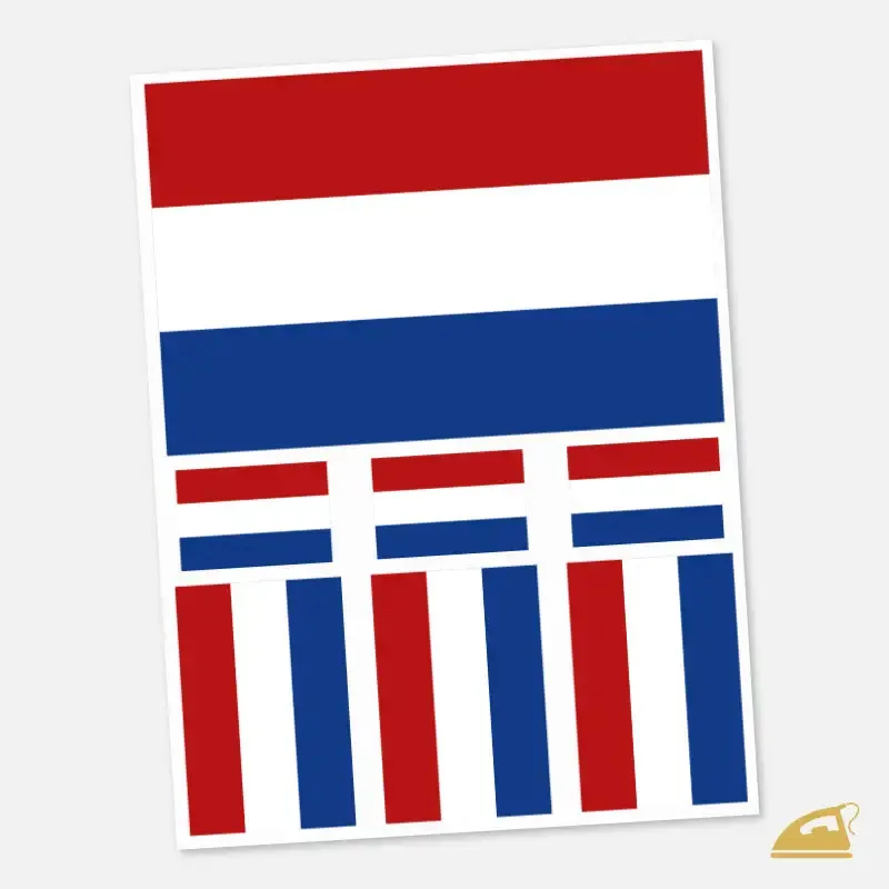 Nažehlovací potisk k domácímu nažehlení - Holandská vlajka.