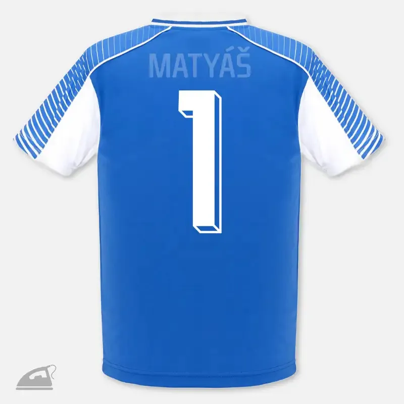 Bílé nažehlovací číslo na dres - 1, nažehlení žehličkou.