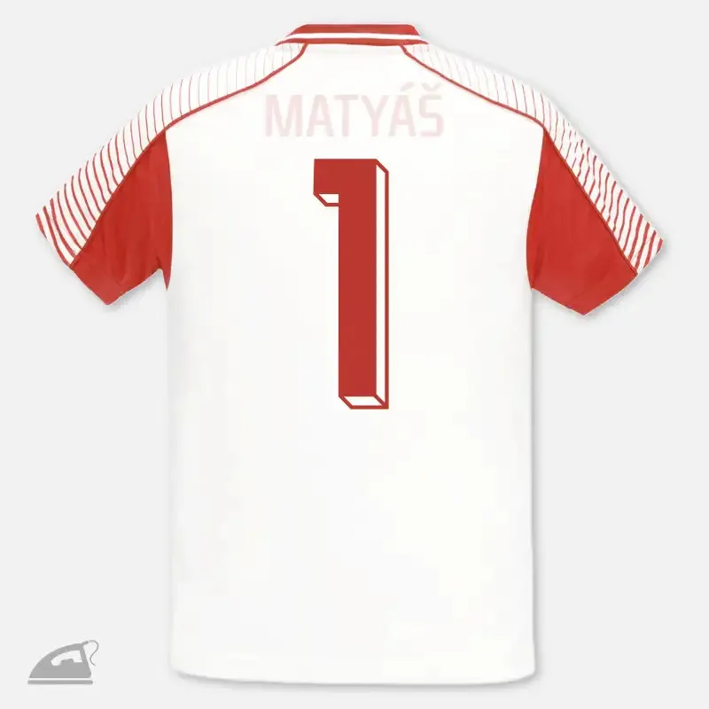 Červené nažehlovací číslo na dres pro dospělé - 1, k domácímu nažehlení.