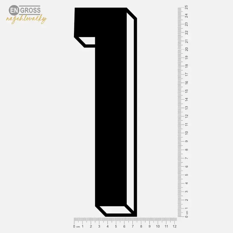 Nažehlovací číslo na sportovní dres pro dospělé - 1, k nažehlení žehličkou.