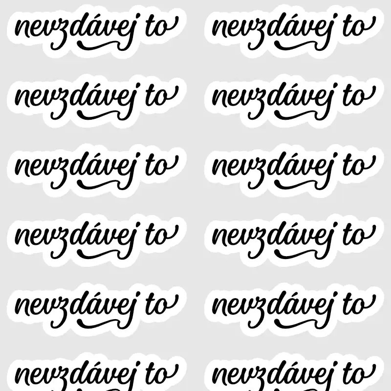 Motivační nálepky Nevzdávej to.
