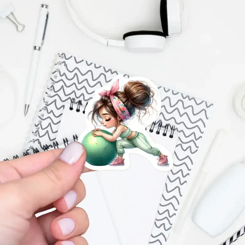 Samolepka protahování na míči