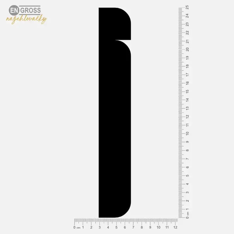 Nažehlovací číslice 1 na fotbalové a sprtovní dresy k domácímu zažehlení, výška 25 cm pro dospělé.