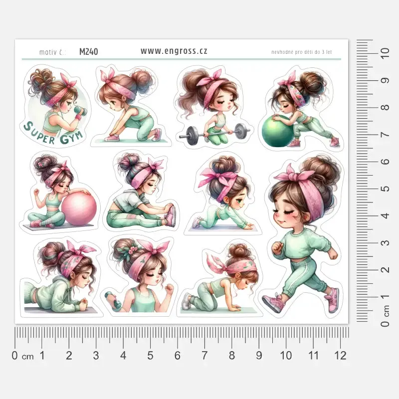 Motivační nálepky pro ženy - cvičení