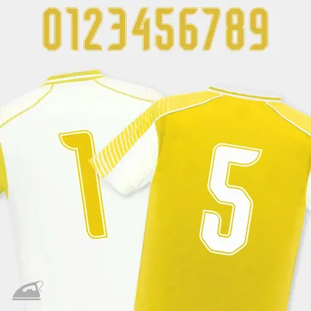 Nažehlovací čísla na sportovní dresy pro jednotlivce i pro fotbalové a sportovní týmy.