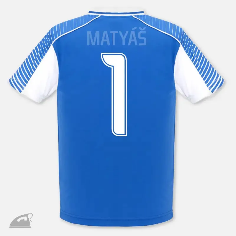 Modré nažehlovací číslo 1 na sportovní dres pro dospělé k nažehlení žehličkou.