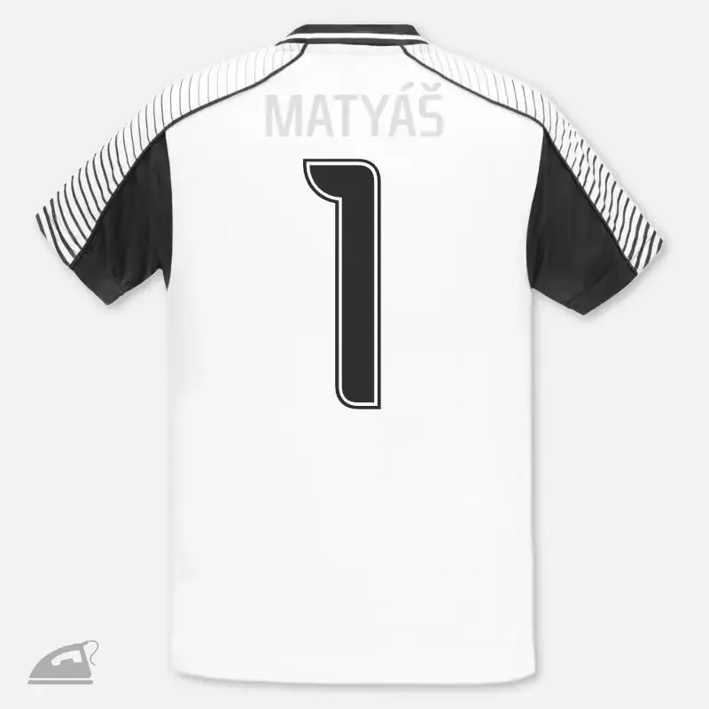 Černé nažehlovací číslo 1 na sportovní dres pro dospělé k nažehlení žehličkou.