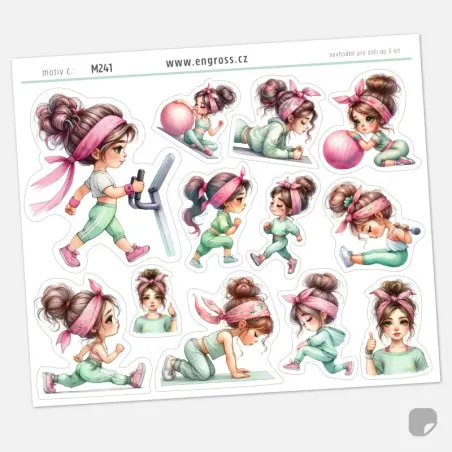 Motivační samolepky pro holky, které cvičí