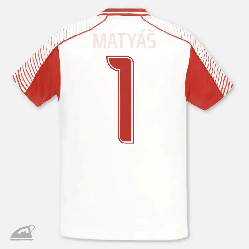 Červené nažehlovací číslo 1 na sportovní dres pro dospělé k nažehlení žehličkou.