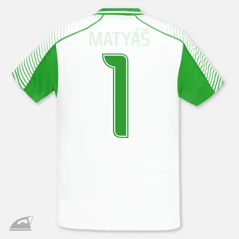 Zelené nažehlovací číslo 1 na sportovní dres pro dospělé k nažehlení žehličkou.