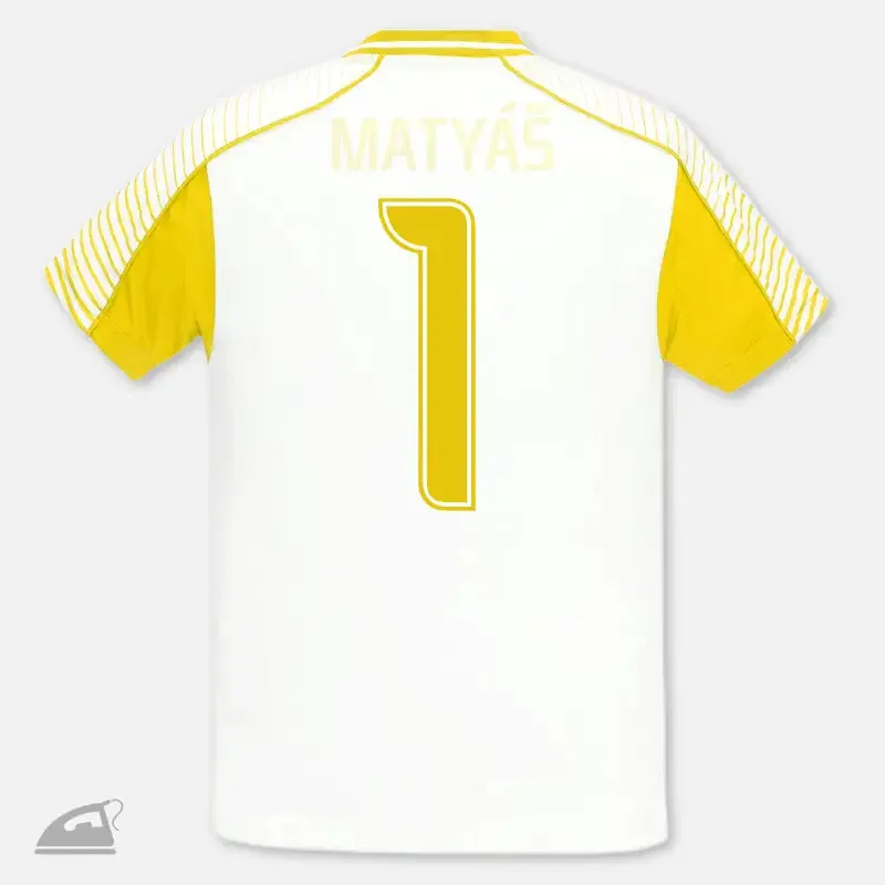 Žluté nažehlovací číslo 1 na sportovní dres pro dospělé k nažehlení žehličkou.