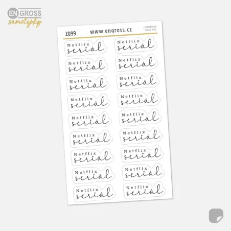 Textové samolepky do diáře - Netflix seriál.
