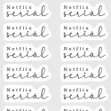 Textové nálepky do diáře jako připomínka oblíbeného seriálu na Netflixu.