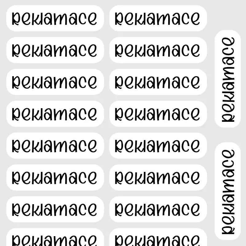 Textové plánovací samolepky - reklamace.