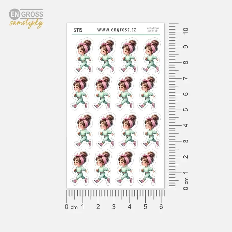 Motivační samolepky chůze.