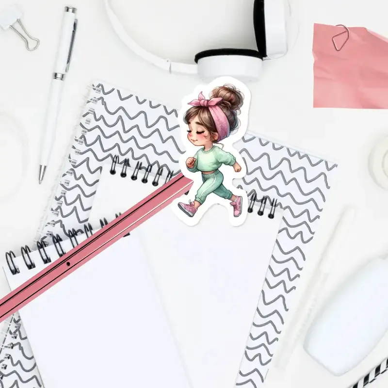 Kreslená samolepky do diáře - chůze.