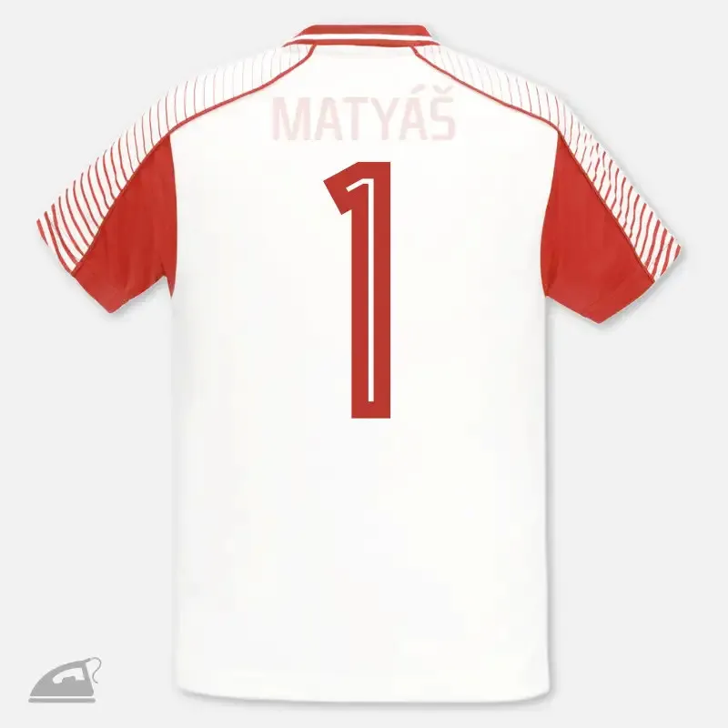 Červené nažehlovací číslo 1 na sportovní dres pro dospělé k domácímu nažehlení.