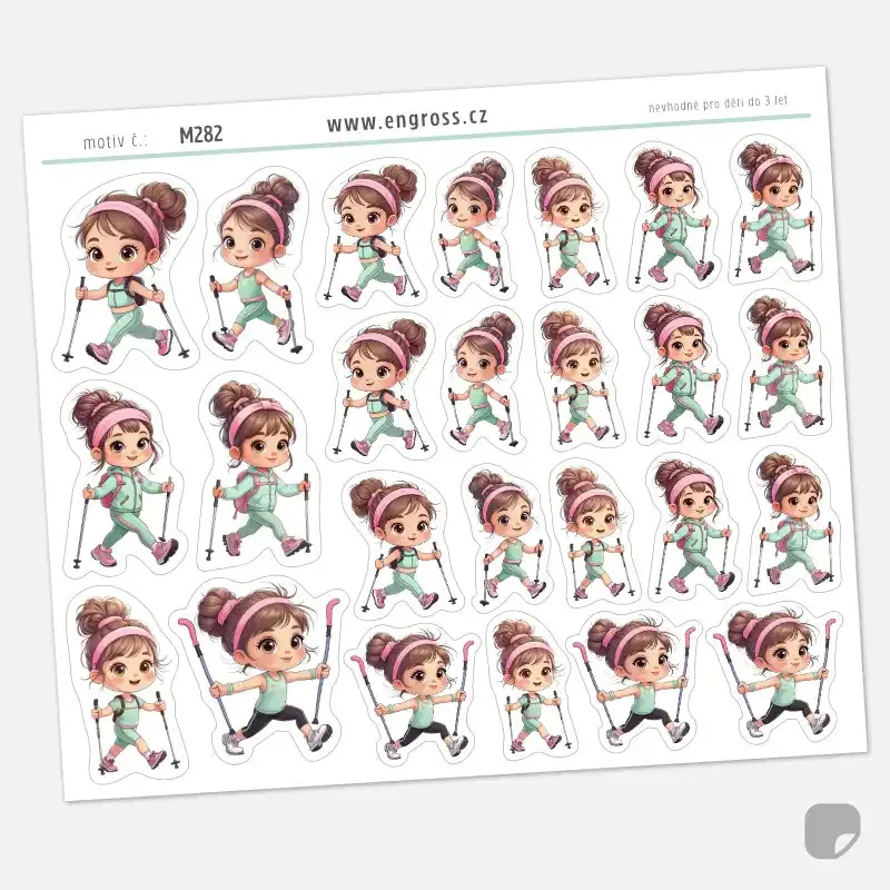 Samolepky nordic walking.