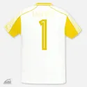 Žluté nažehlovací číslo 1 na sportovní dres pro dospělé k domácímu nažehlení.