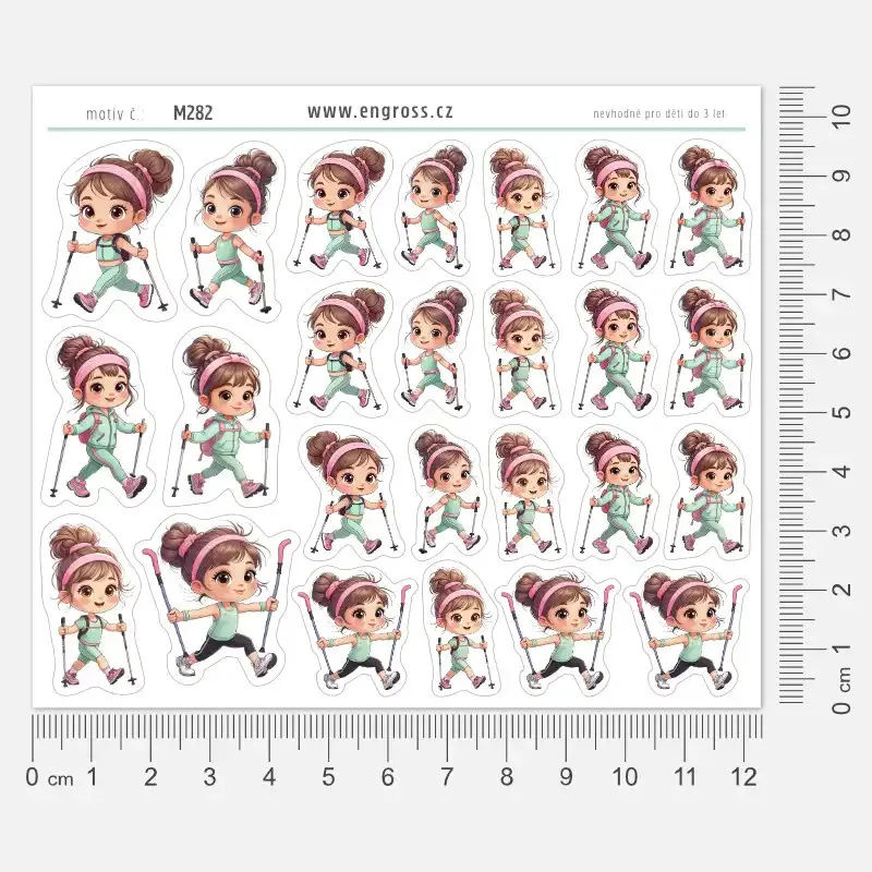 Samolepky do diáře nordic walking.
