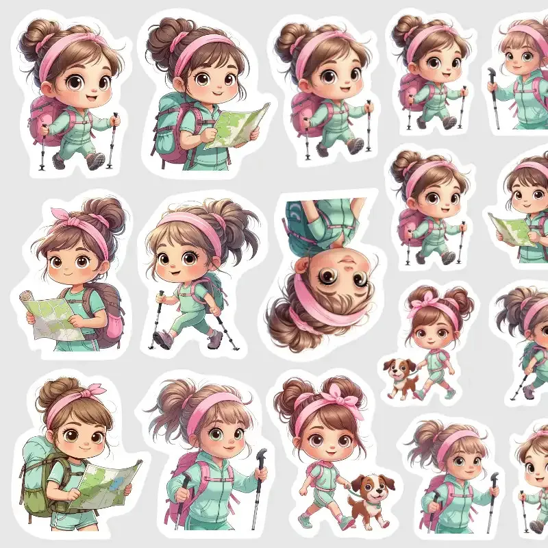 Plánovací samolepky turistika.