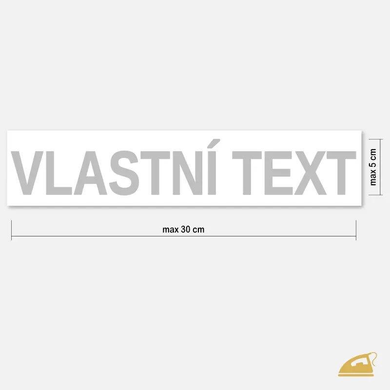 Nažehlovačka jména nebo názvu sportovního klubu na záda dresu - výroba na přání.