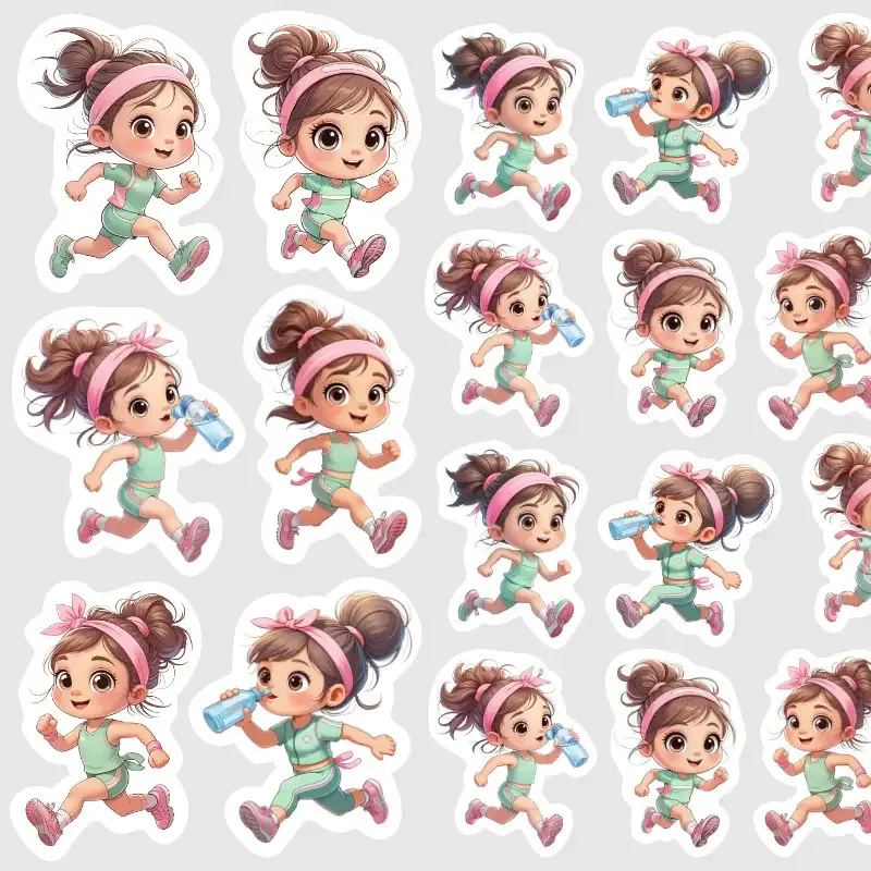 Motivační samolepky běh.