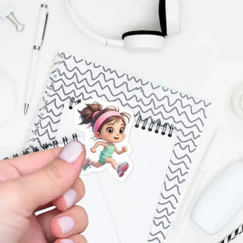 Samolepka běžkyně.