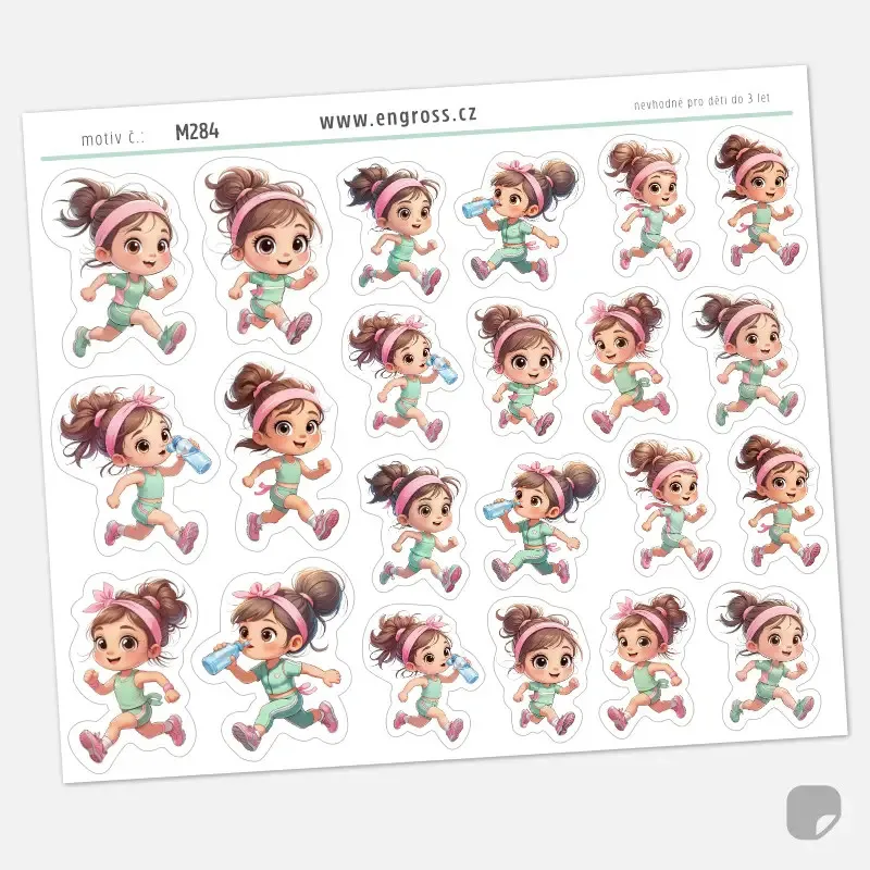 Plánovací samolepky běh.