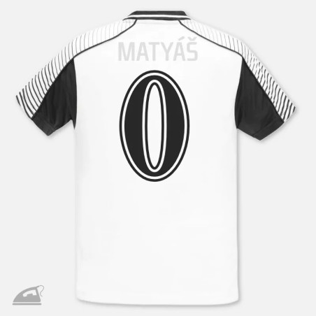 Nažehlovací číslo na potisk sportovního dresu.