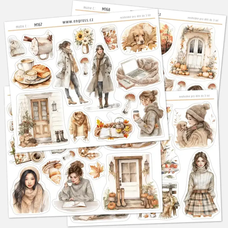 Sada samolepkek do diáře pro pohodové podzimní plánování.