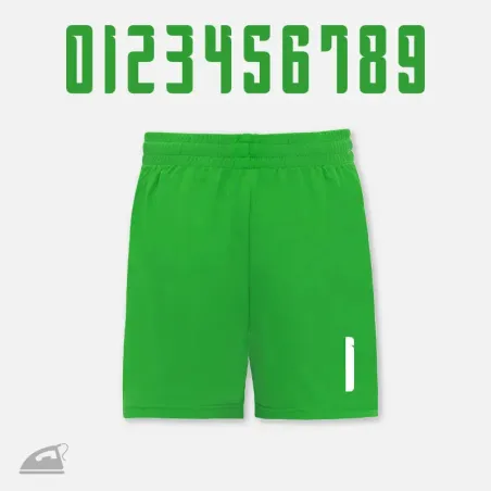 Malá nažehlovací čísla 7 cm k nažehlení na trenýrky a dres.