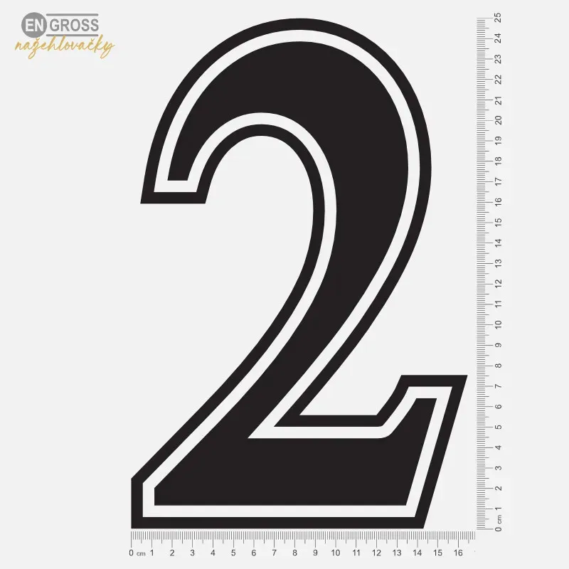 Nažehlovací číslo na fotbalový dres pro dospělé | Engross