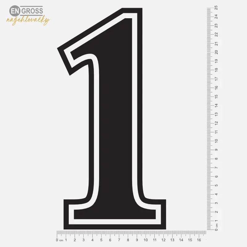 Nažehlovací číslo na fotbalový dres pro dospělé | Engross