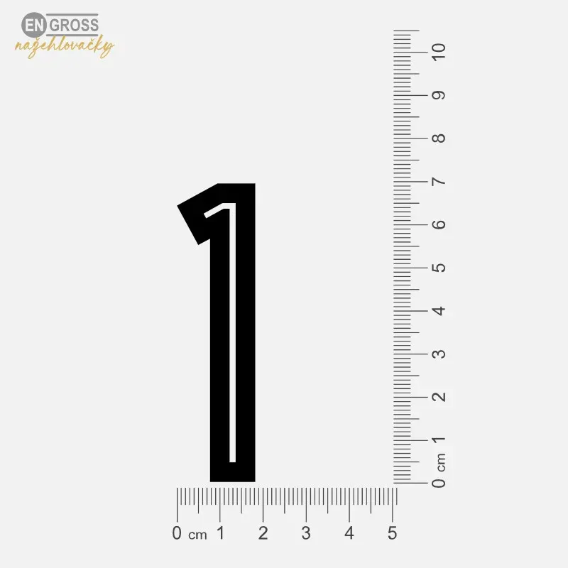 Nažehlovací číslo 1 k nažehlení žehličkou na sportovní dres nebo tričko.