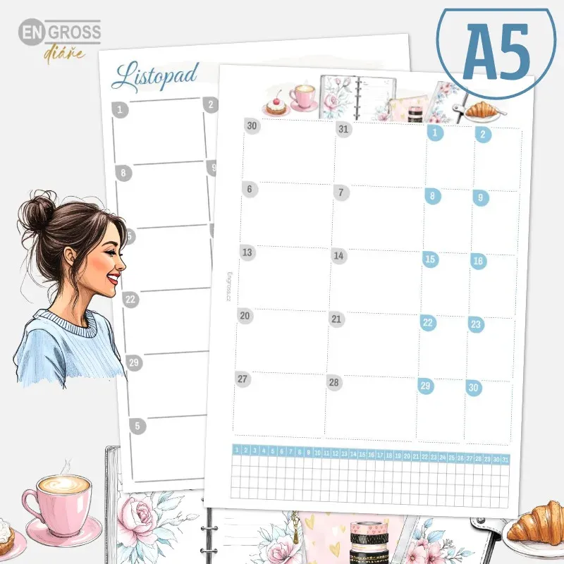 Planner Creator 2 - vytváříme měsíční přehled do diáře.