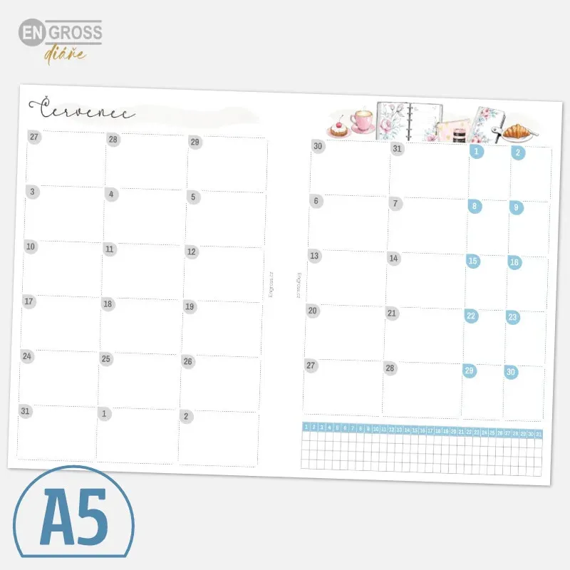 Vytvoř si svůj měsíční přehled do diáře - s Planner Creatorem snadno a rychle.