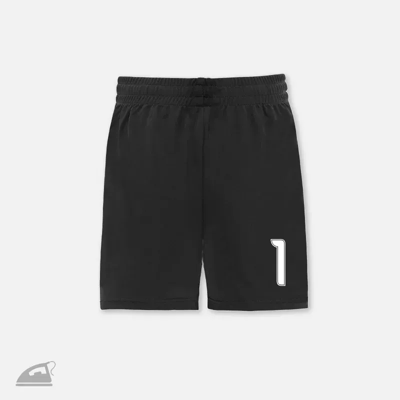 Bílé nažehlovací číslo 1 na fotbalový sportovní dres nebo trenýrky.